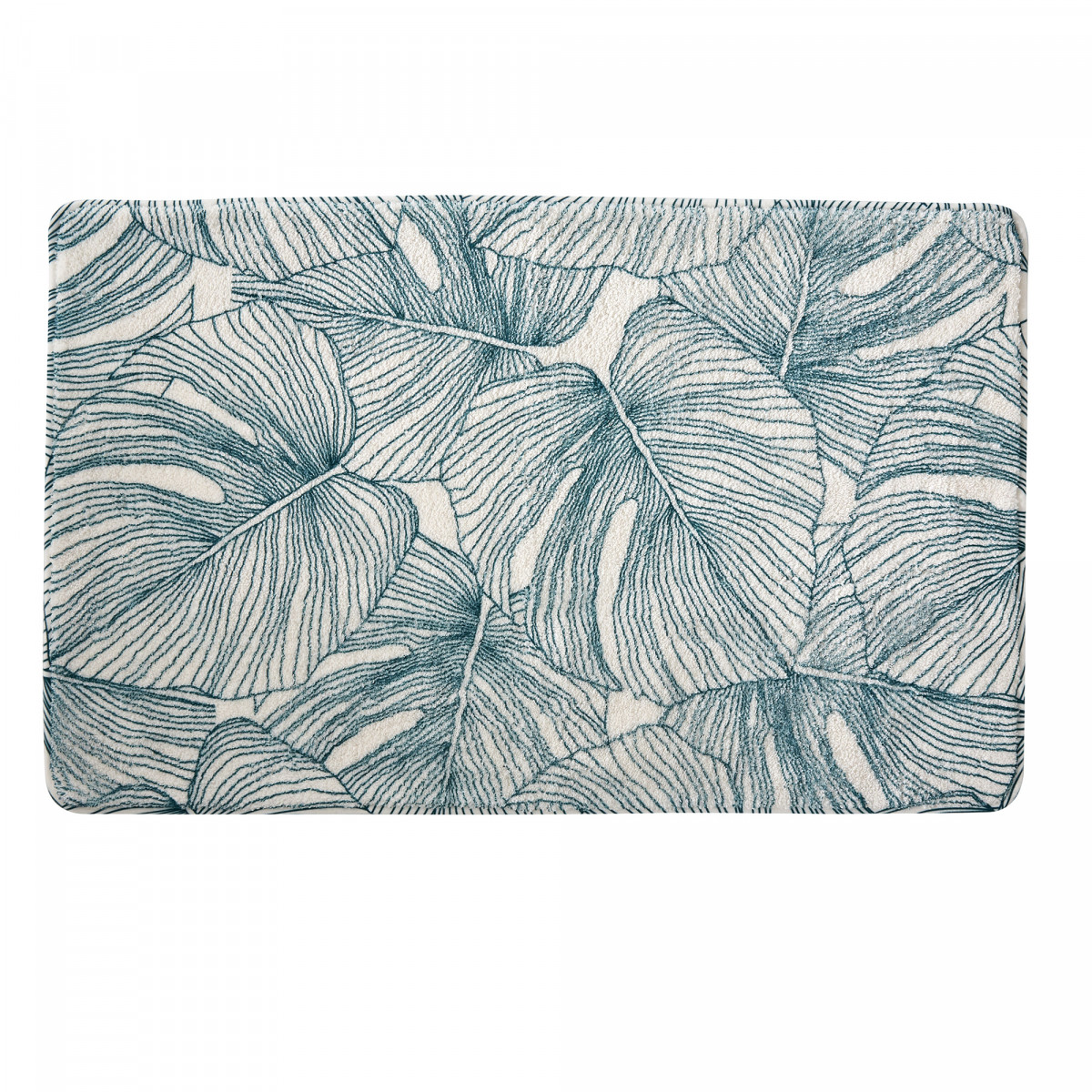 Tapis de bain imprimé jungle tropical EXOTICA vert, GUY LEVASSEUR