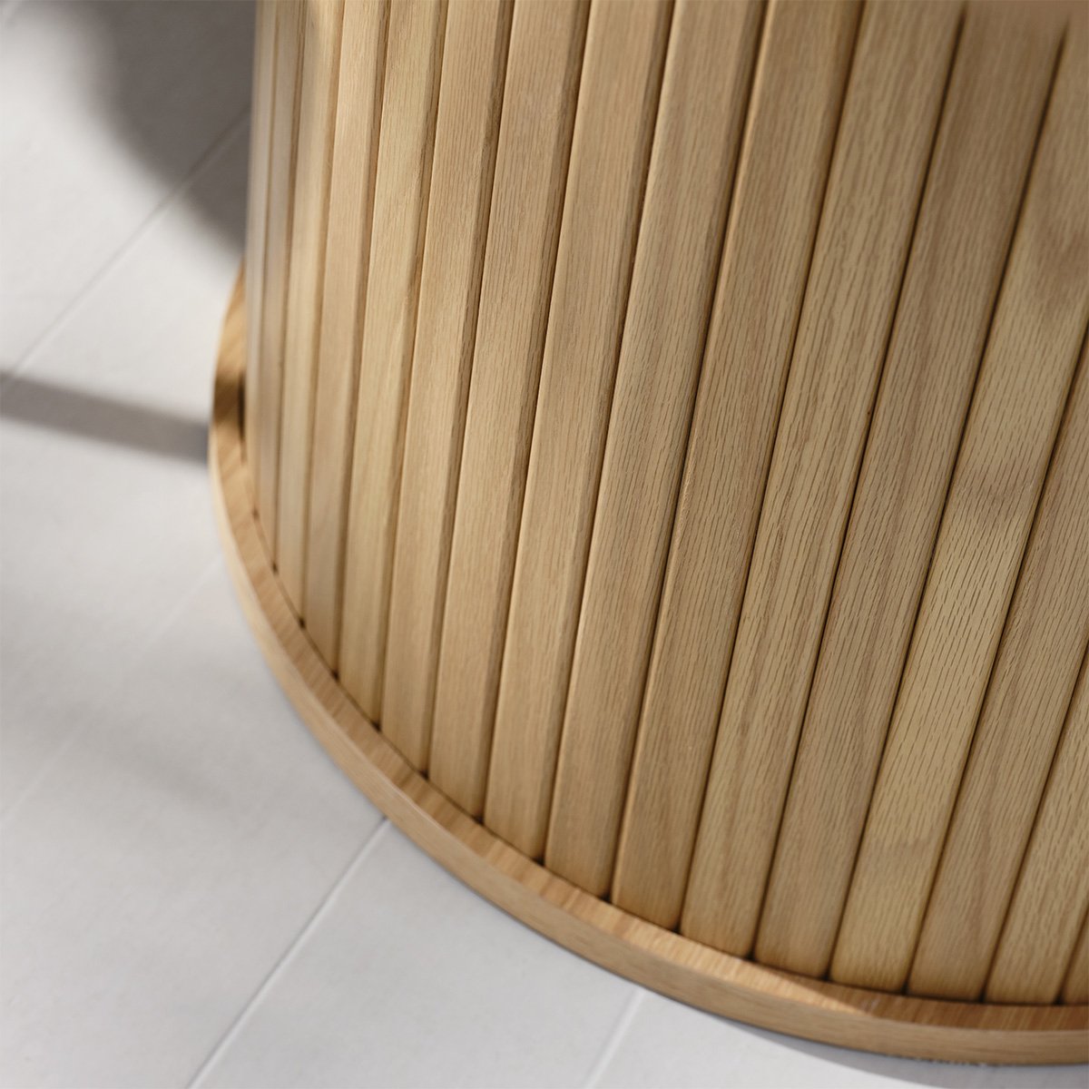 Table à manger ronde 4 personnes ø120 cm - Bois - ALBA marron, MAISON AUBERTIN