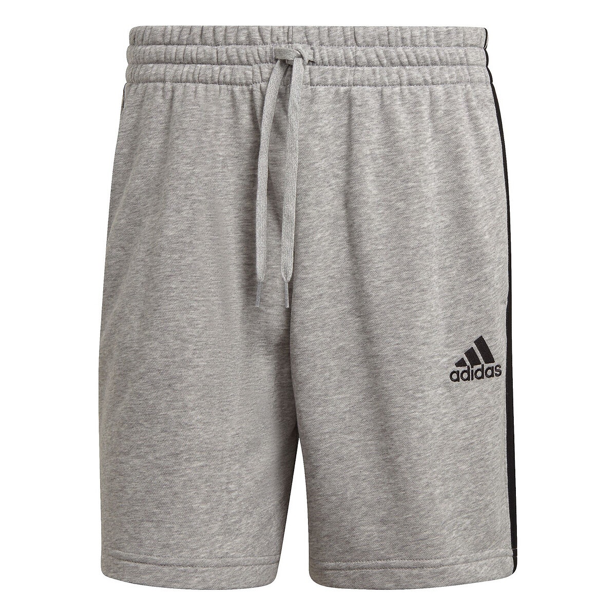 Short Avec Petit Logo + 3 Bandes gris chiné, adidas Performance