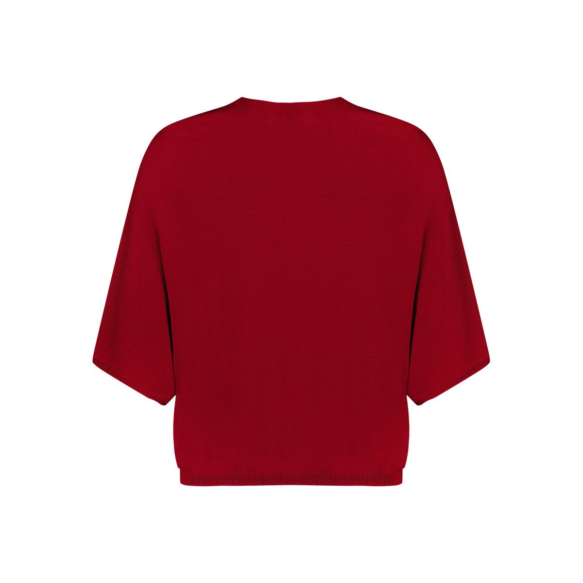 Pull-over en fine maille manches courtes candy red, ZERO