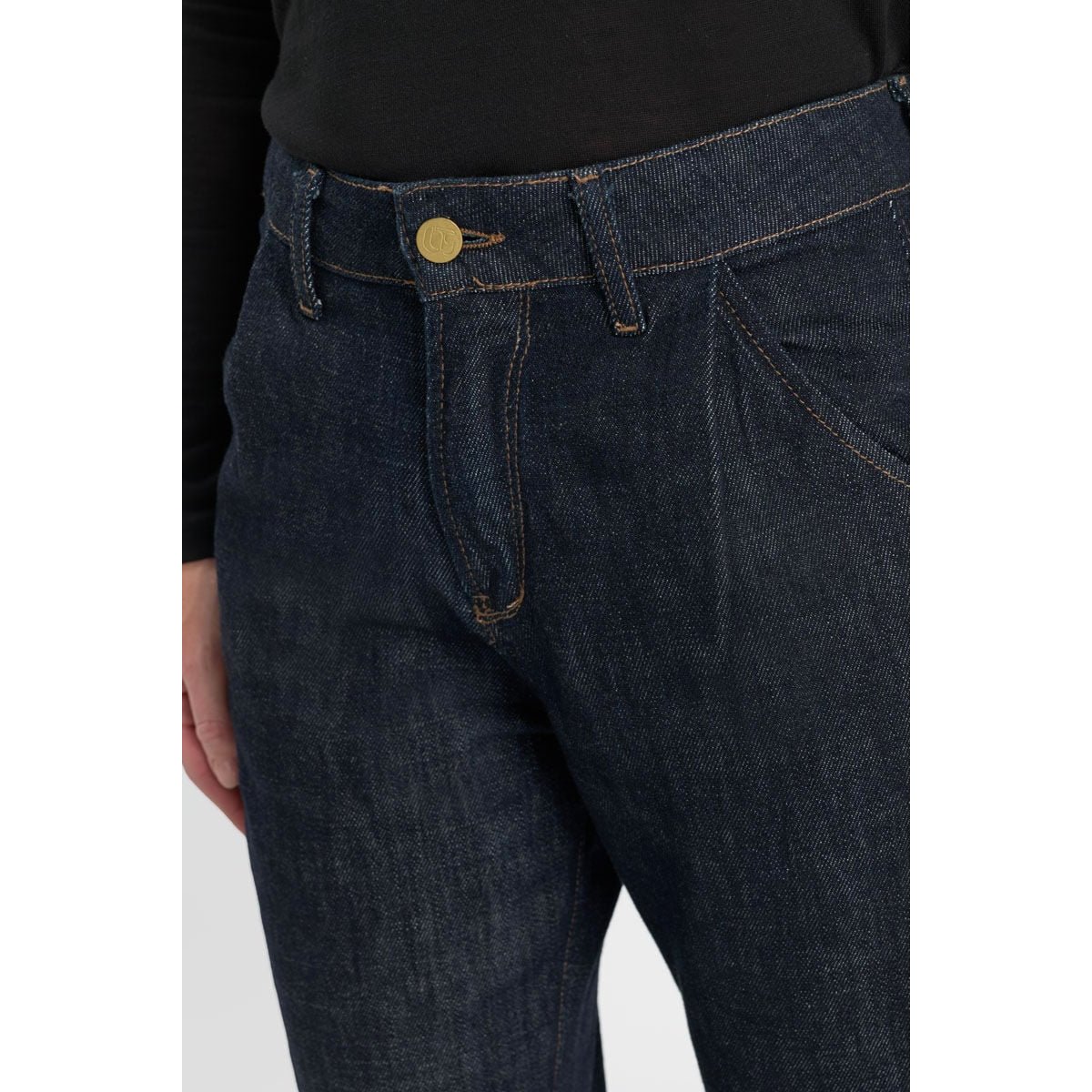 Jeans loose, large 400/60 girlfriend , 7/8ème blue, LE TEMPS DES CERISES