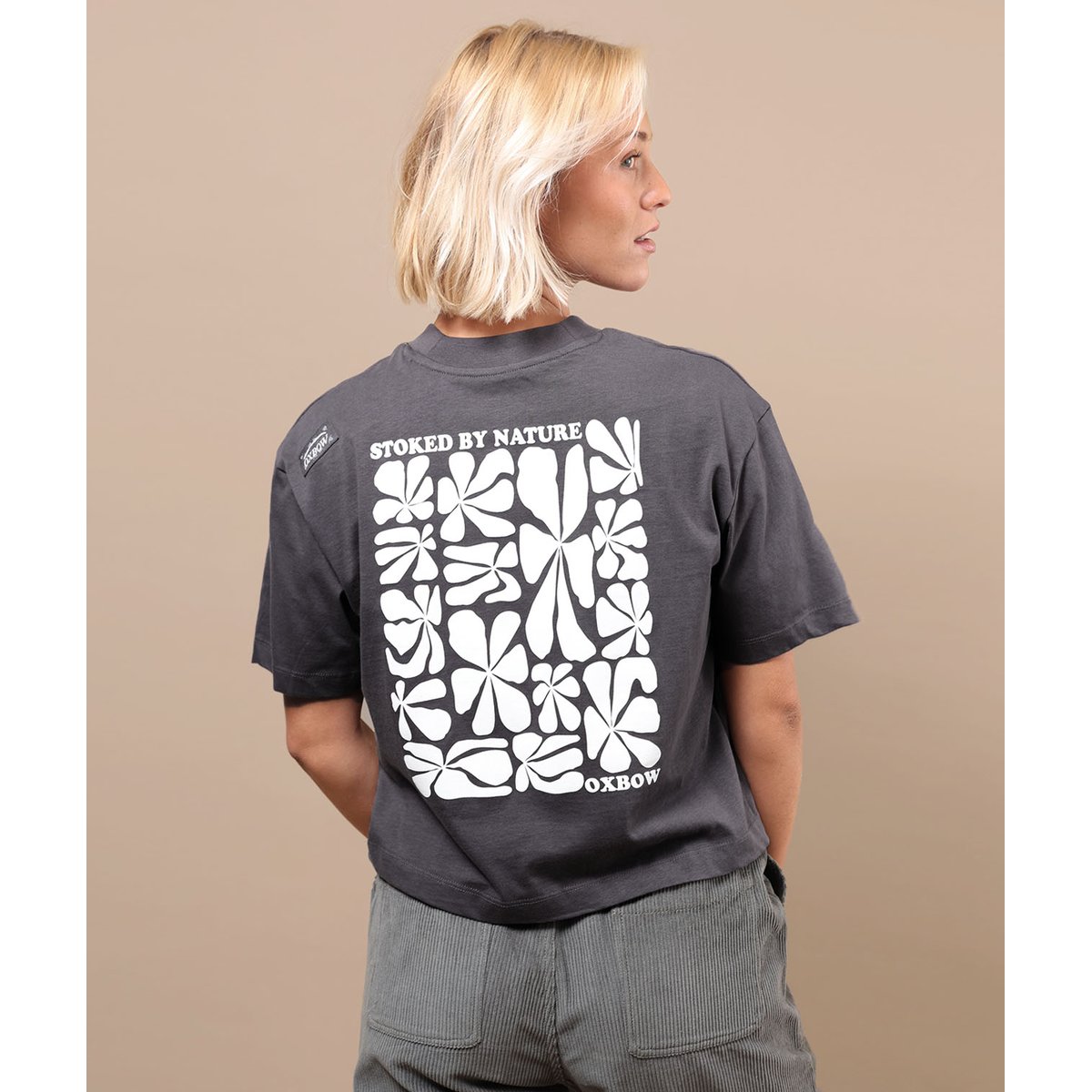 Tee-shirt manches courtes RETROFLO caviar, OXBOW