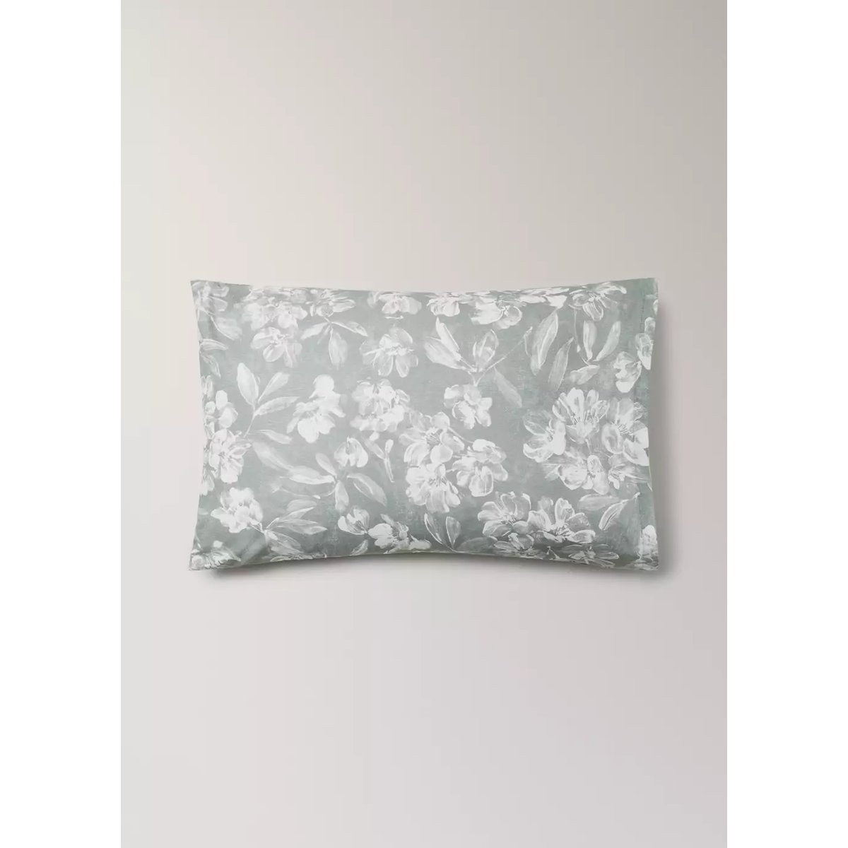 Lot de 2 taies d’oreiller en coton à fleurs 50 × 75 cm vert moyen, MANGO HOME