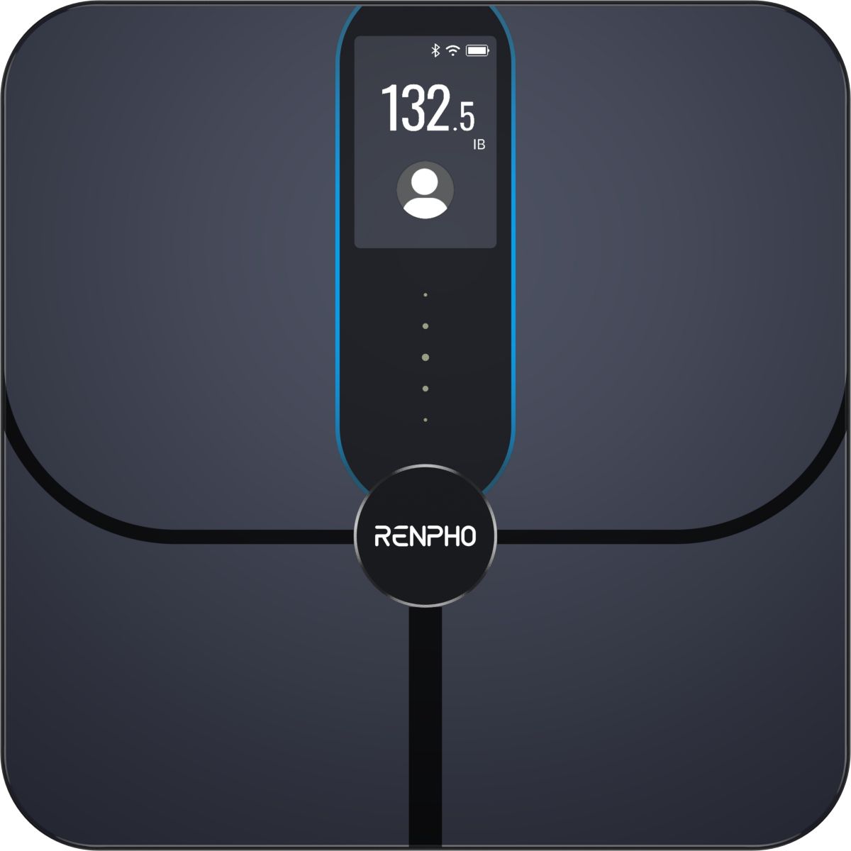 Pèse personne connecté Elis Nova A031- Impédancemètre Haute Précision Bluetooth, 13 Données corporelles - Rechargeable couleur unique, RENPHO