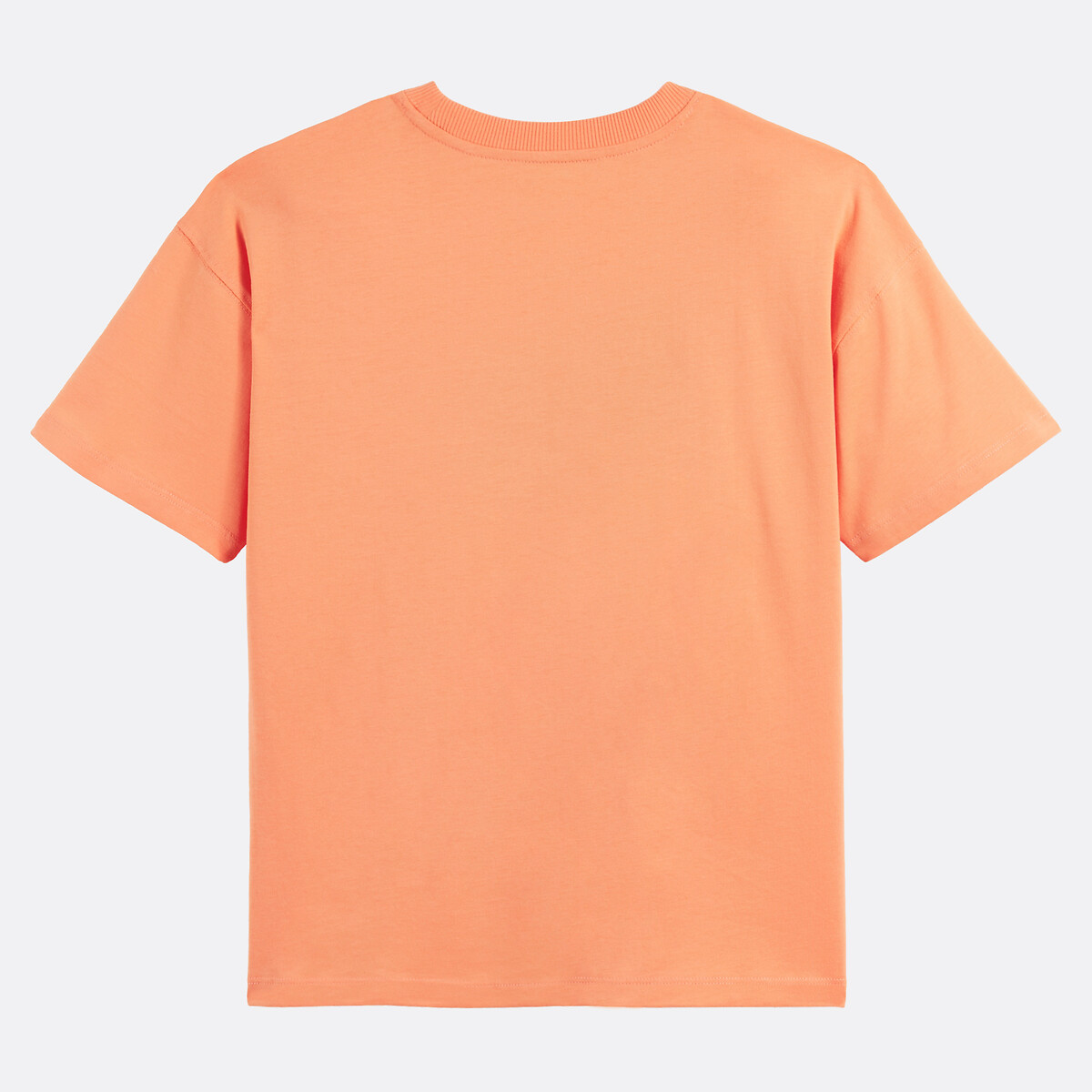 T-shirt oversize, à col rond, manches courtes, imprimé devant orange, LA REDOUTE COLLECTIONS