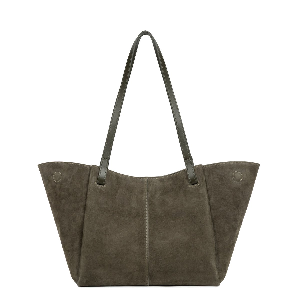 Sac cabas épaule SUÈDE kaki, LANCASTER