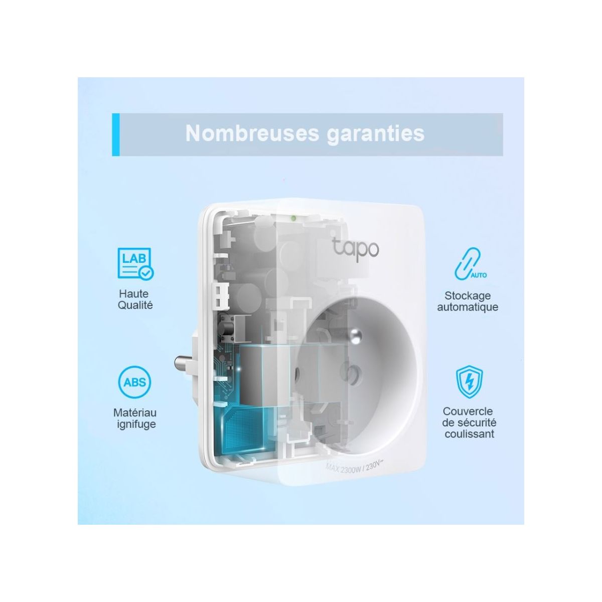 Prise connectée Tapo P110 (suivi conso) couleur unique, TP-LINK