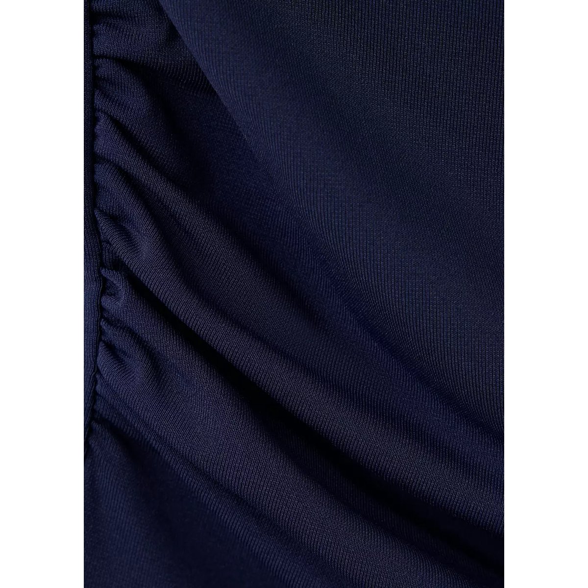 Top drapé détail métallique bleu marine, MANGO