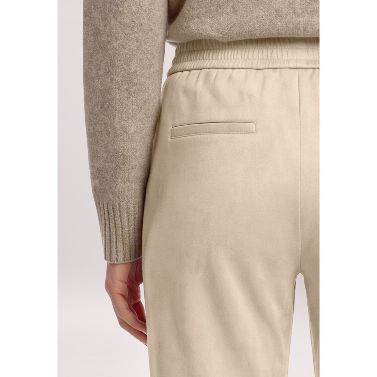 Pantalon à enfiler de coupe droite mocha meringue, BETTY & CO
