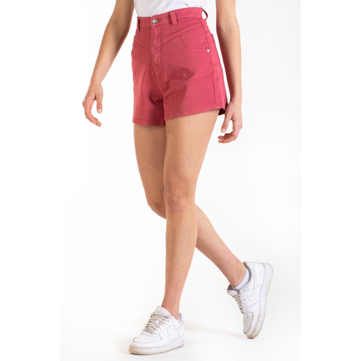 Short taille haute stretch GWENDOL rouge, RICA LEWIS