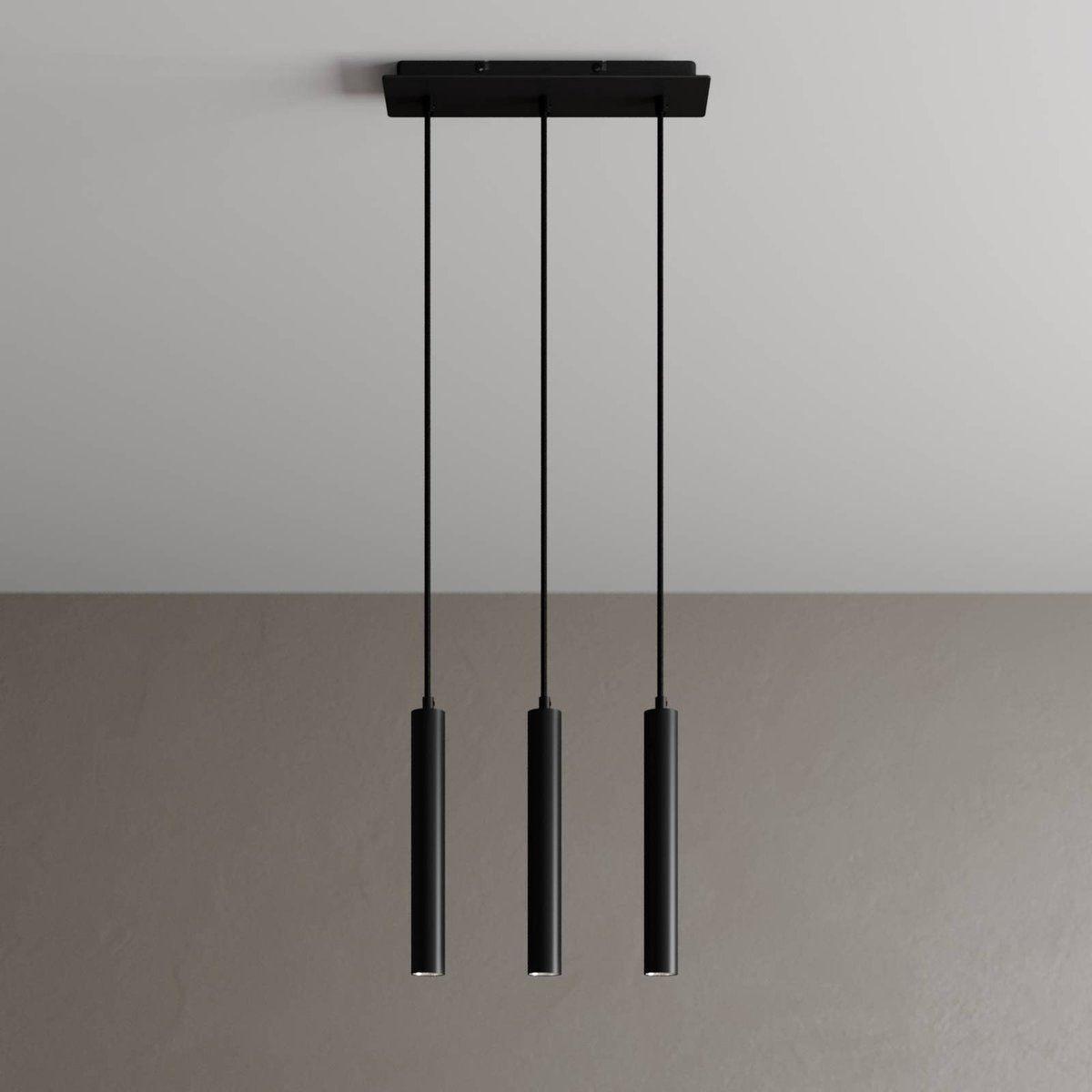 Suspension en aluminium moderneLED, Franka noir (ral 9005), ARCCHIO
