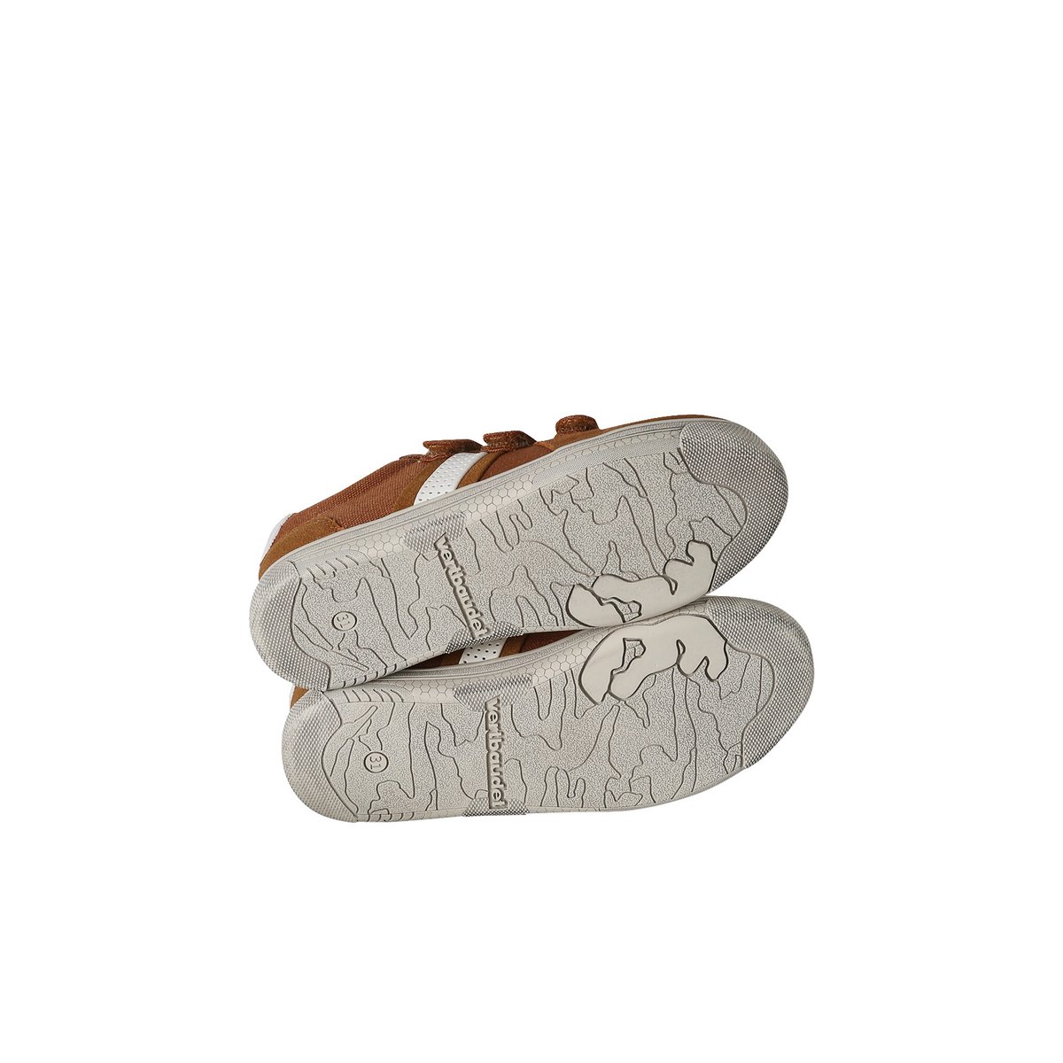 Baskets textile scratchs marron, VERTBAUDET