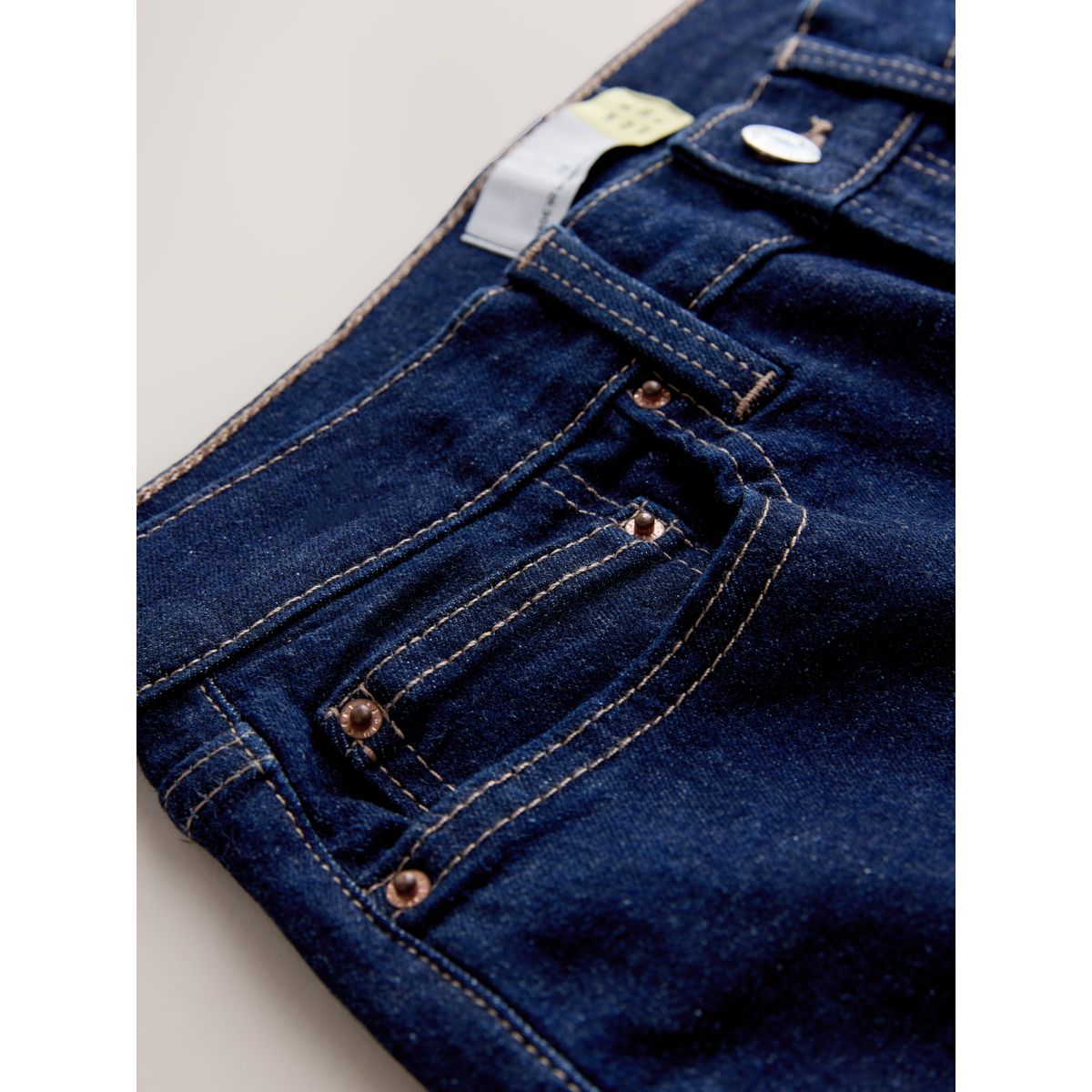 Jean slim stretch à taille mi-haute délavage bleu, NEXT