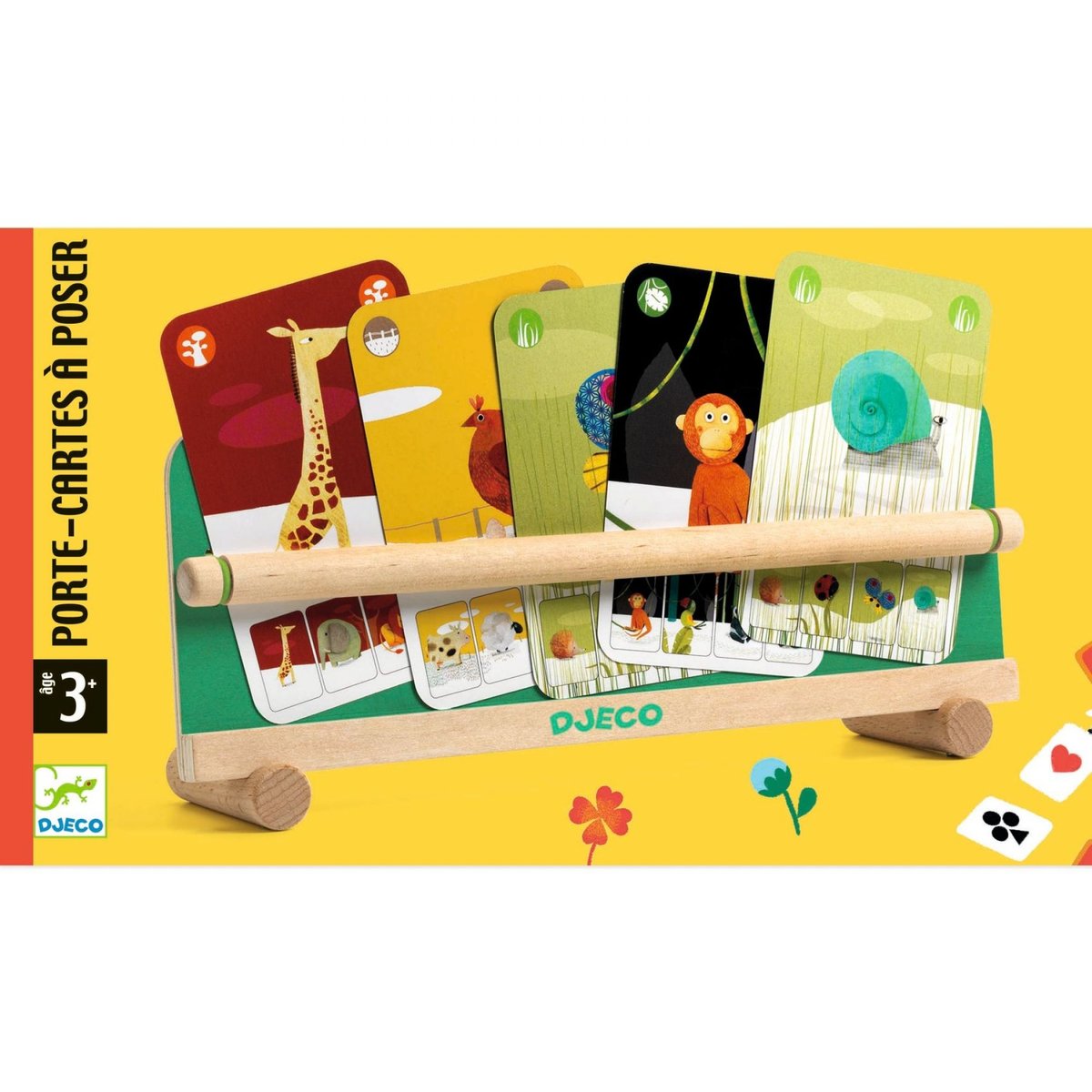 Porte-cartes à poser jaune, DJECO