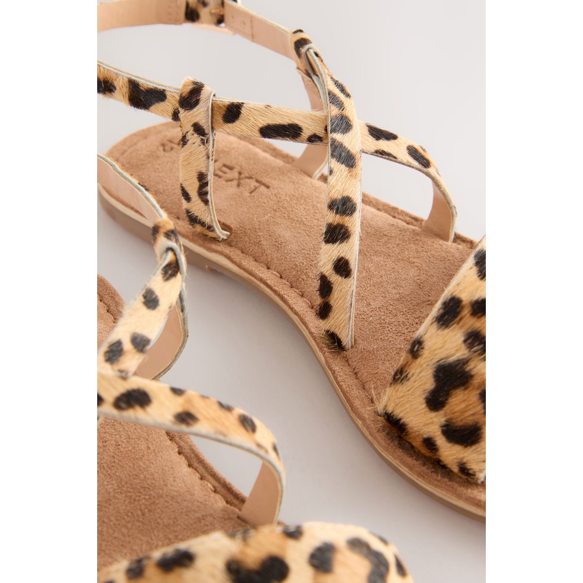 Sandales à bride et boucle imprimé léopard, NEXT