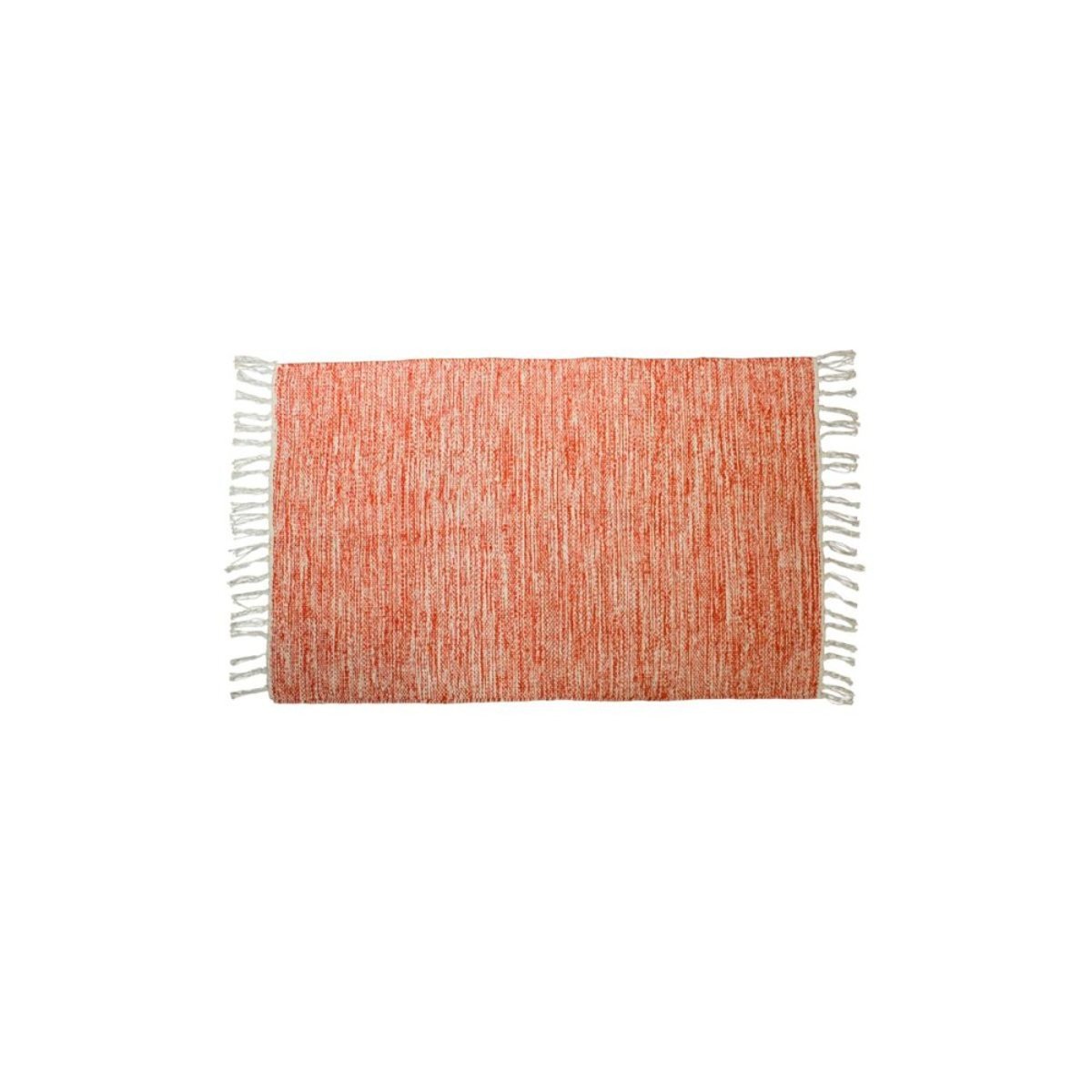 Tapis en coton à franges 60x90cm rouge, ORNAMI