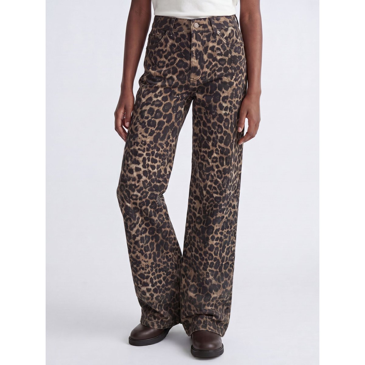 Pantalon À Jambe Large marron - cornstalk 1, JJXX