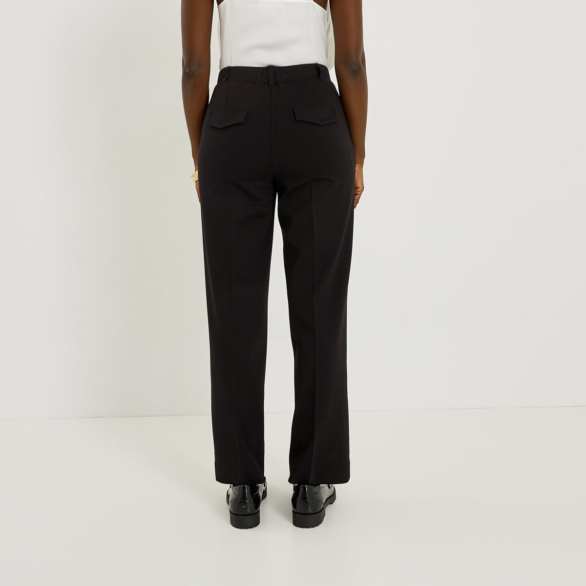 Pantalon palazzo coupe droite noir, GRAIN DE MALICE
