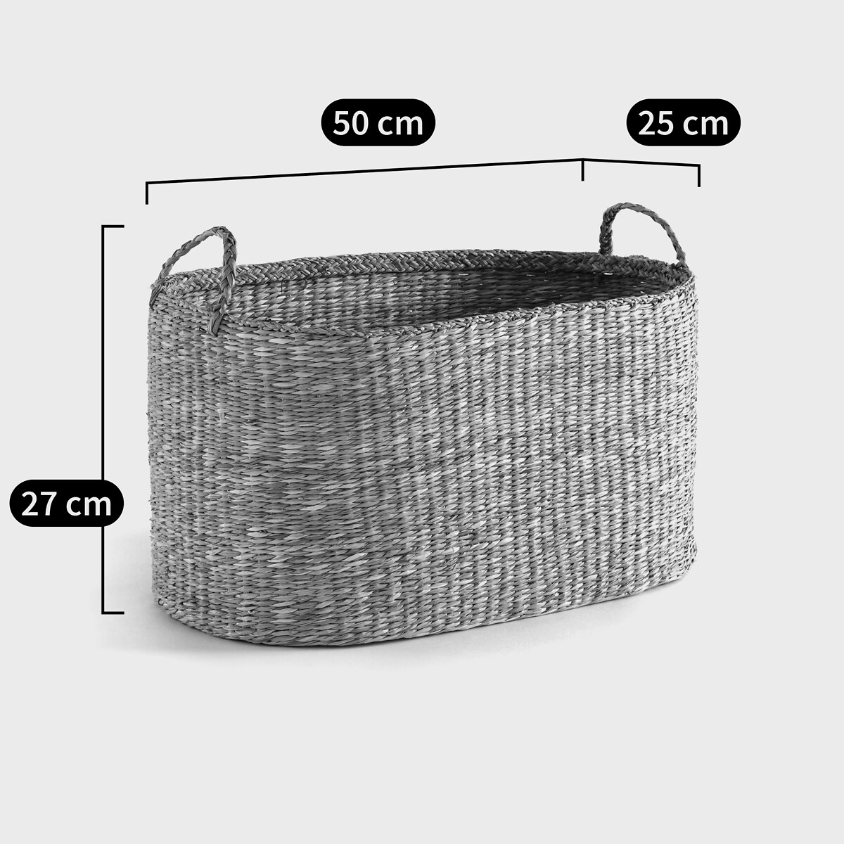 Panier en herbier tressé Dancie naturel, LA REDOUTE INTERIEURS