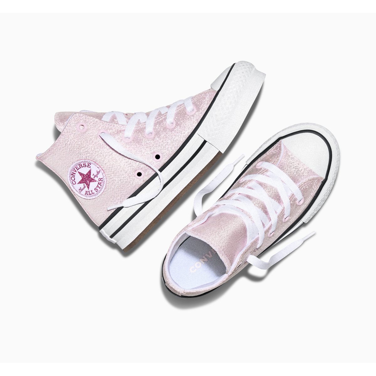 Baskets CHUCK TAYLOR ALL STAR EVA LIFT PLATFORM SHINE new found bloom/white/black, CONVERSE