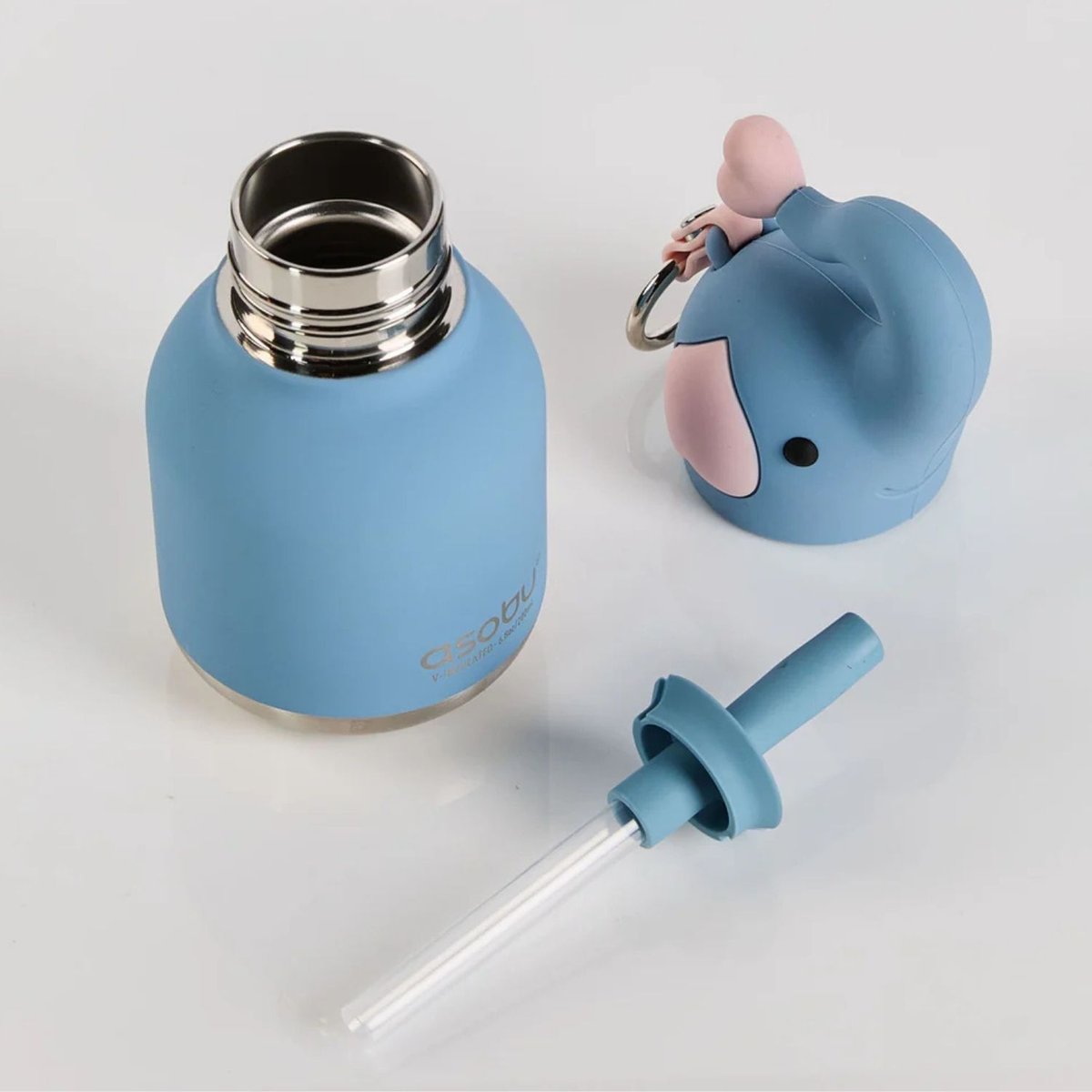 Mini gourde isotherme Bestie bleu, rose, ASOBU