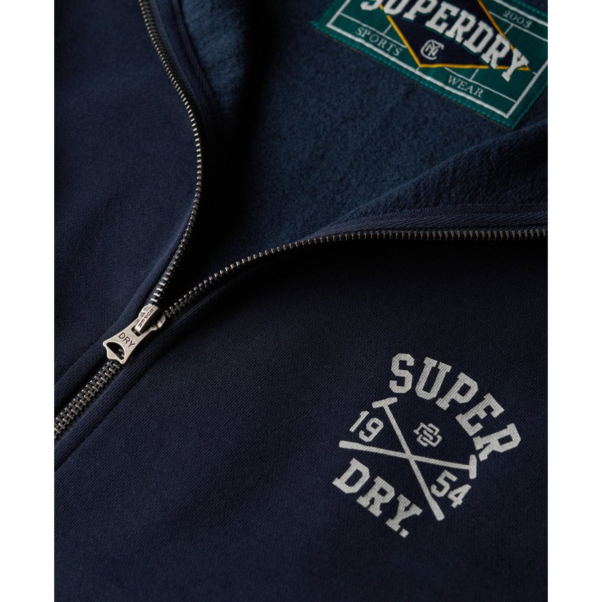 Veste de Survêtement Athletic Club bleu marine nautique, SUPERDRY
