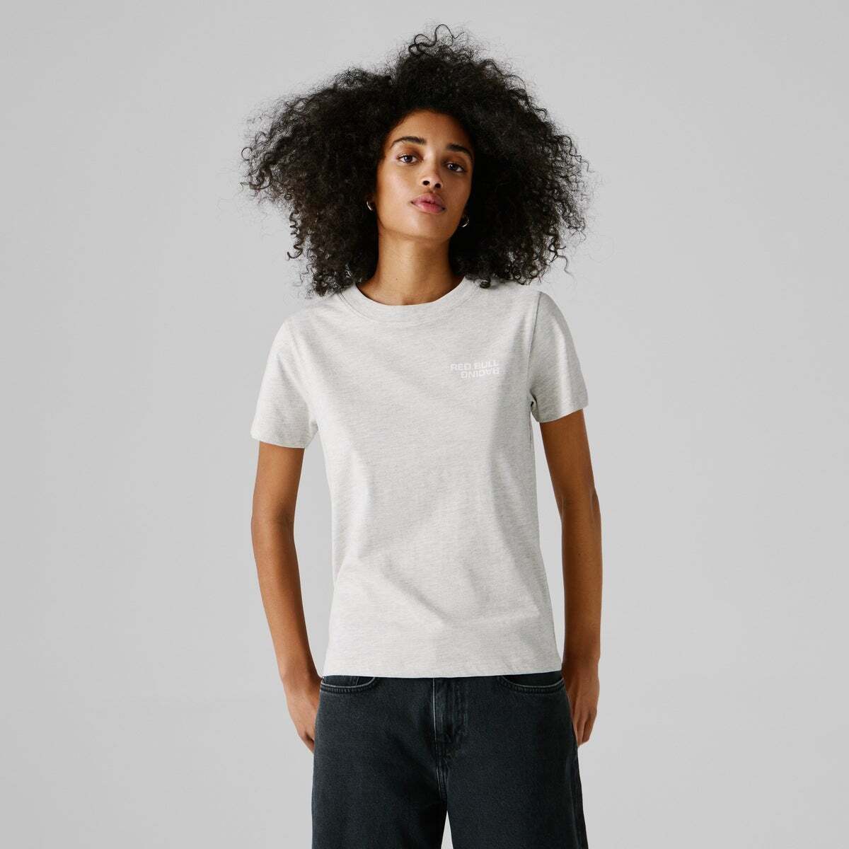 Red Bull Racing T-Shirt Coupe Regular Avec Logo Imprimé gris clair chine, PEPE JEANS