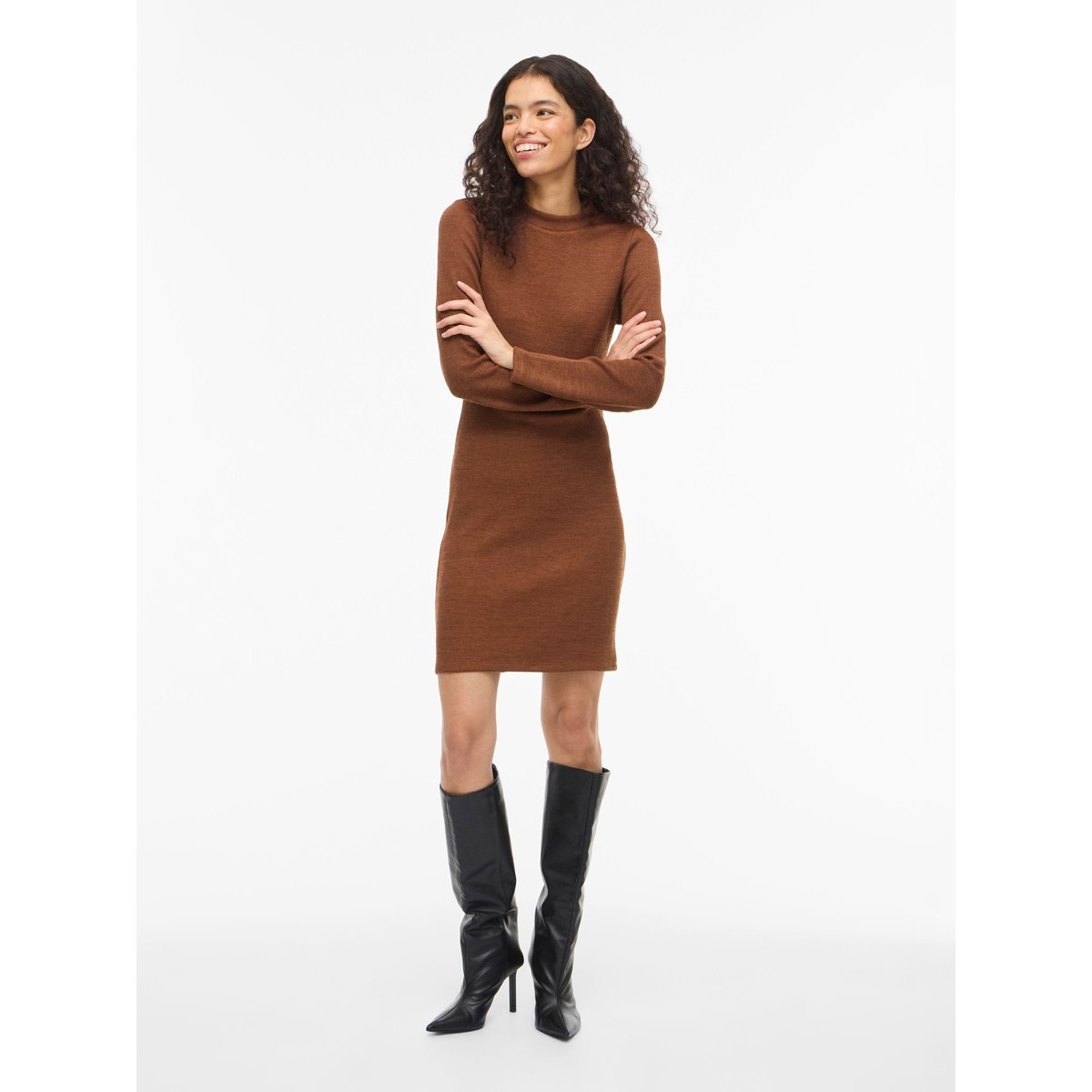 Robe Courte chocolate brown, VILA
