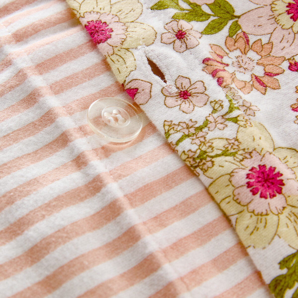 Funda nórdica para cama infantil, de franela, con estampado de flores, MEREDITH crudo/rosa, LA REDOUTE INTERIEURS