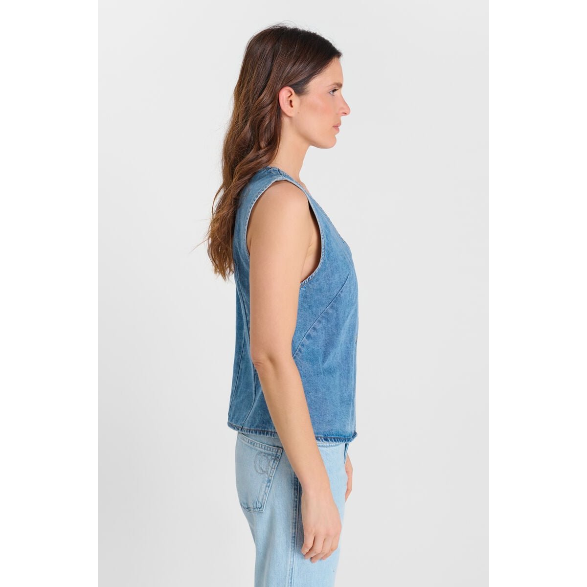 Gilet sans manches MELORA blue, LE TEMPS DES CERISES