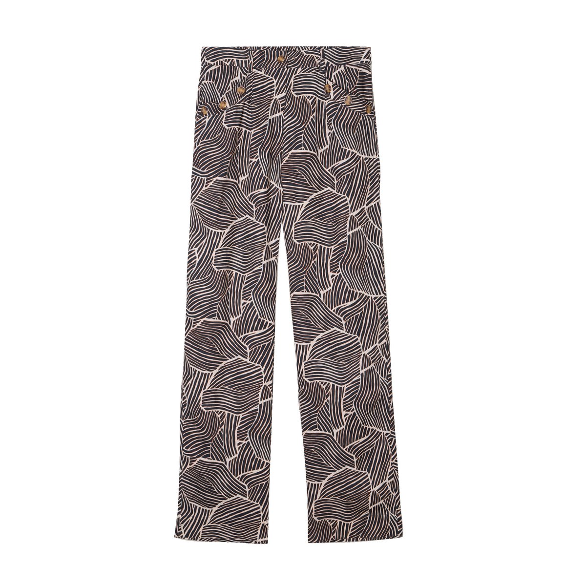 Pantalon flou taille haute noir, BREAL