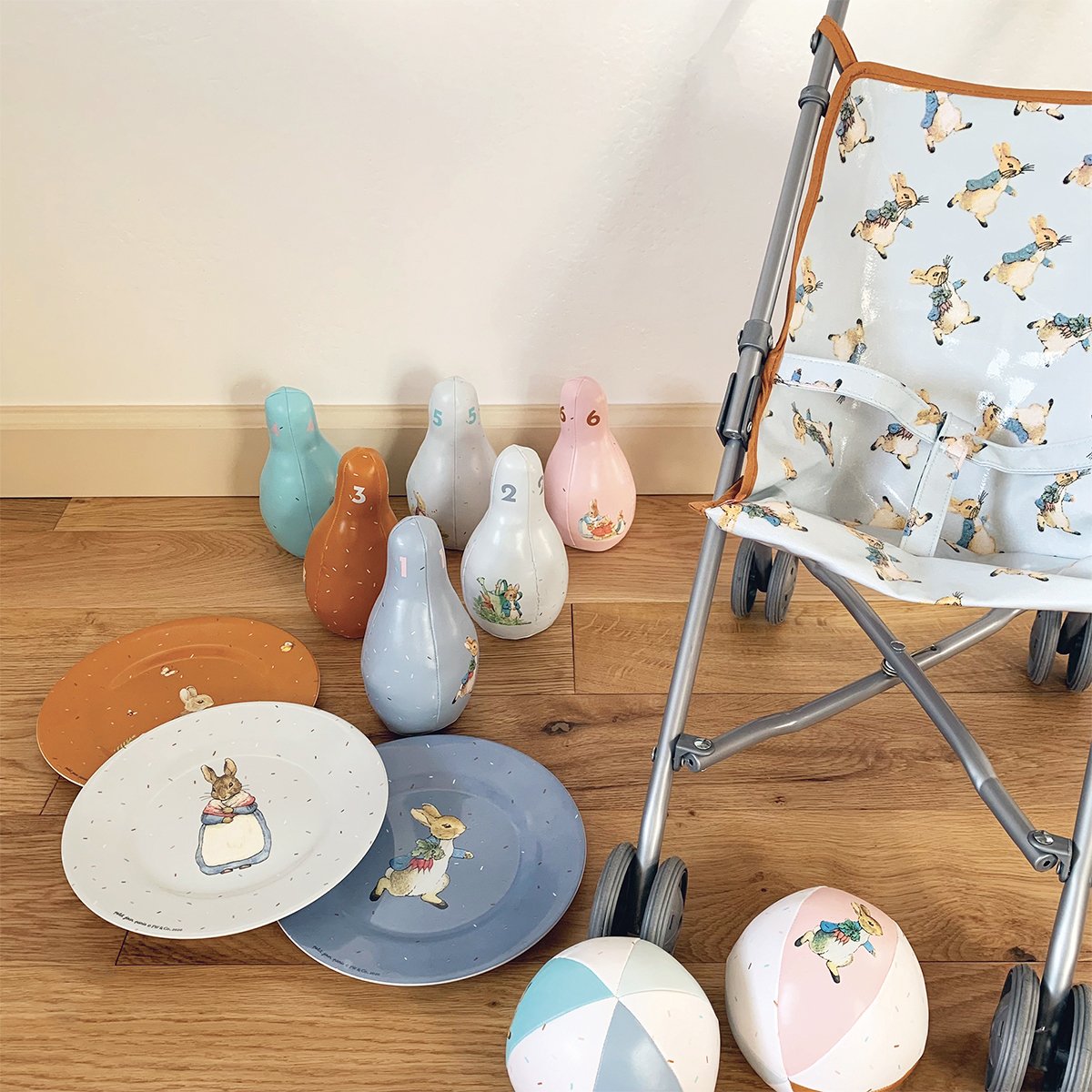 Poussette PIERRE LAPIN gris, PETIT JOUR