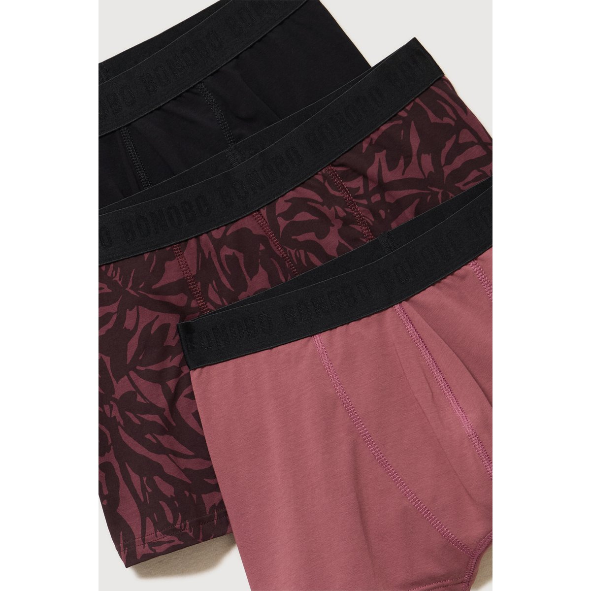 Lot de 3 boxers mauve, BONOBO