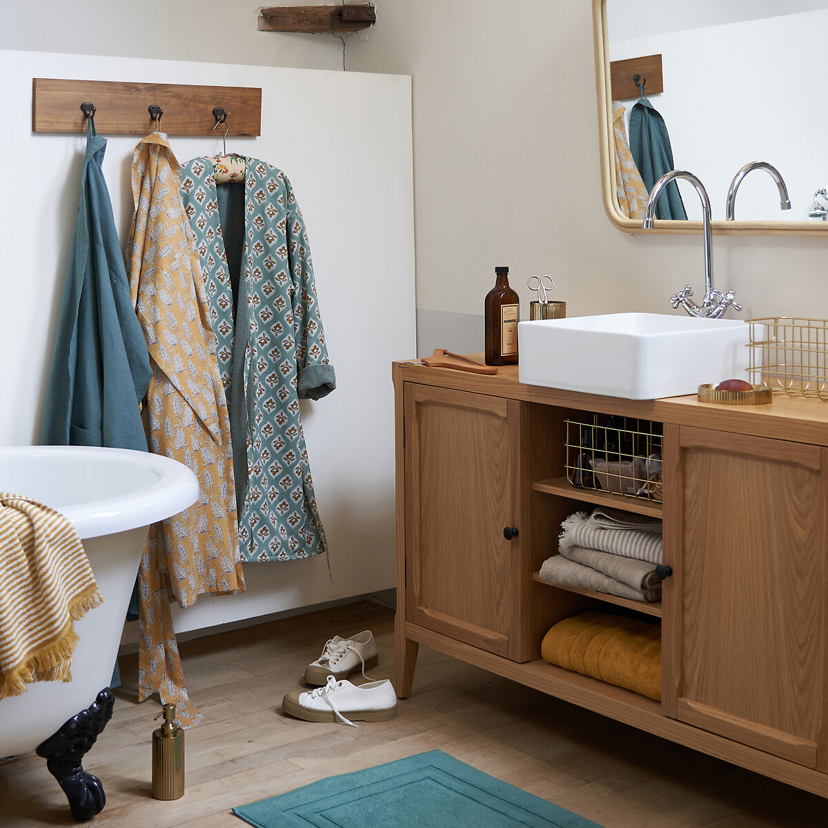 Meuble sous vasque Eugénie, L130 cm naturel, LA REDOUTE INTERIEURS