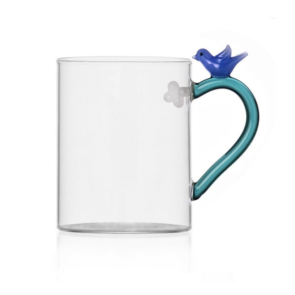 Mug verre oiseau FRUITS AND FLOWERS multicolore, ICHENDORF