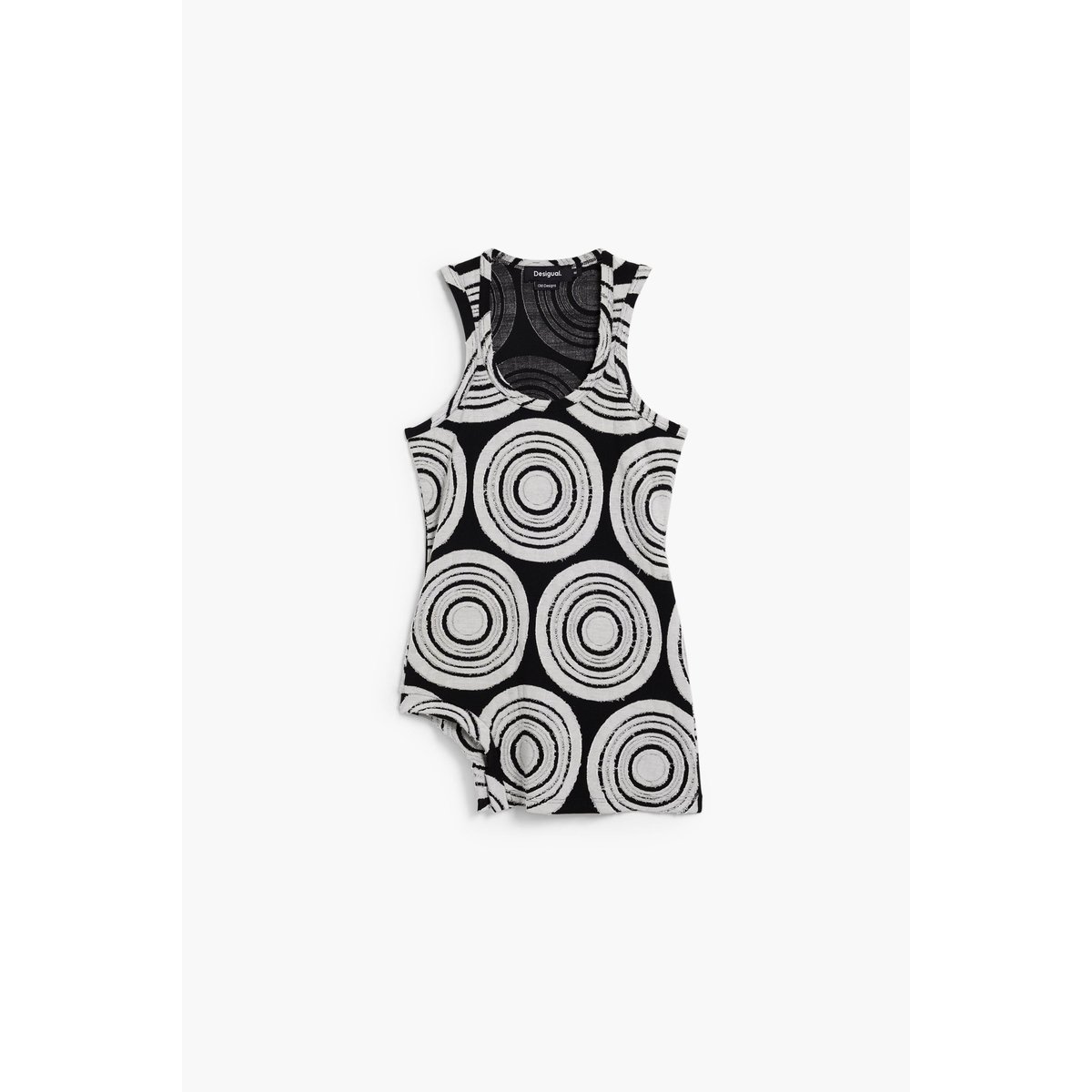 Débardeur spirale noir, DESIGUAL