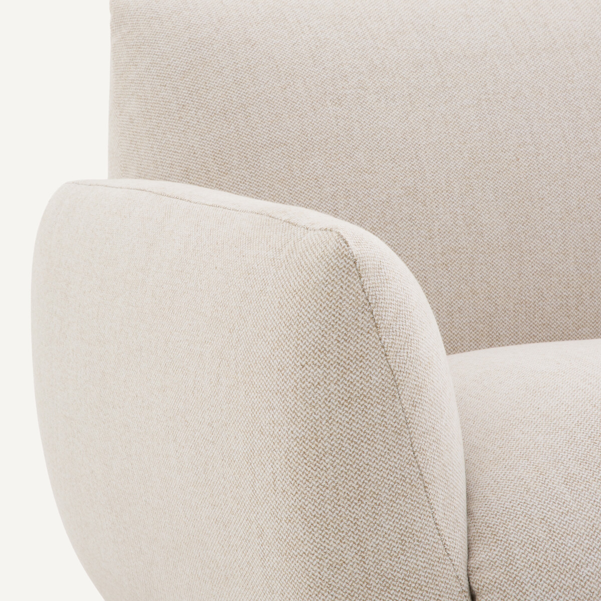 Fauteuil en tweedé, SPOGANO ivoire, AM.PM