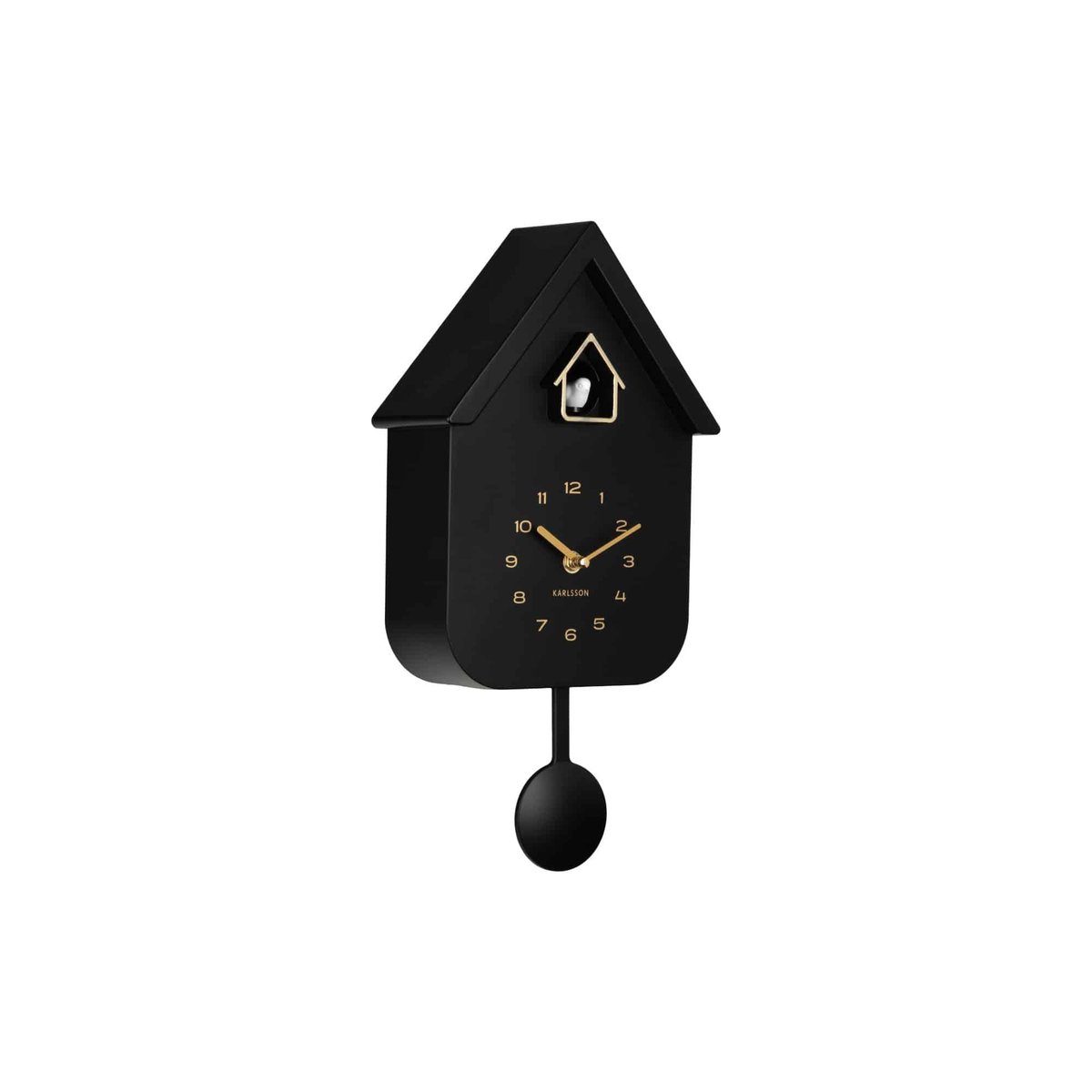 Horloge Murale Plastique SOLO COLOR CUCKOO noir, KARLSSON