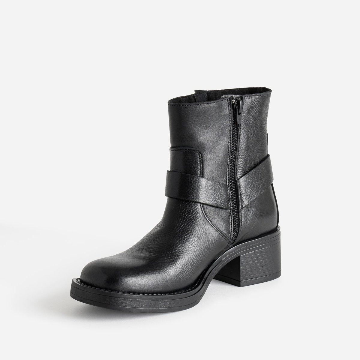 Boots en cuir ADENNA noir, TEXTO