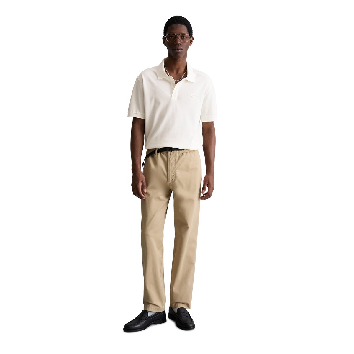 Chino modèle Sune relaxed avec ceinture intégrée beige, MARC O’POLO DENIM