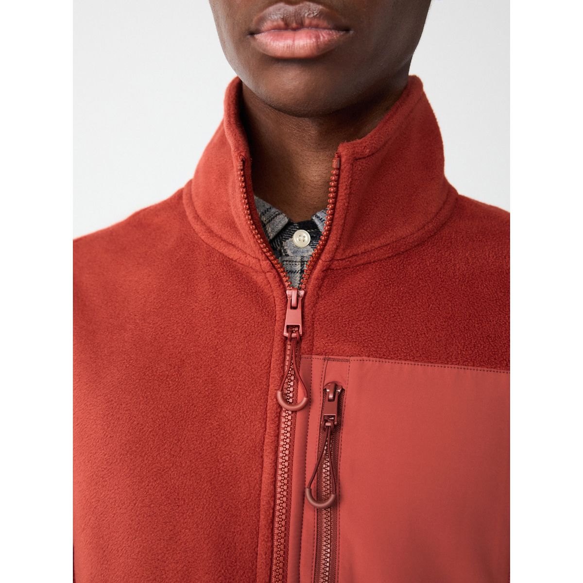 Polaire style militaire marron rouille, NEXT