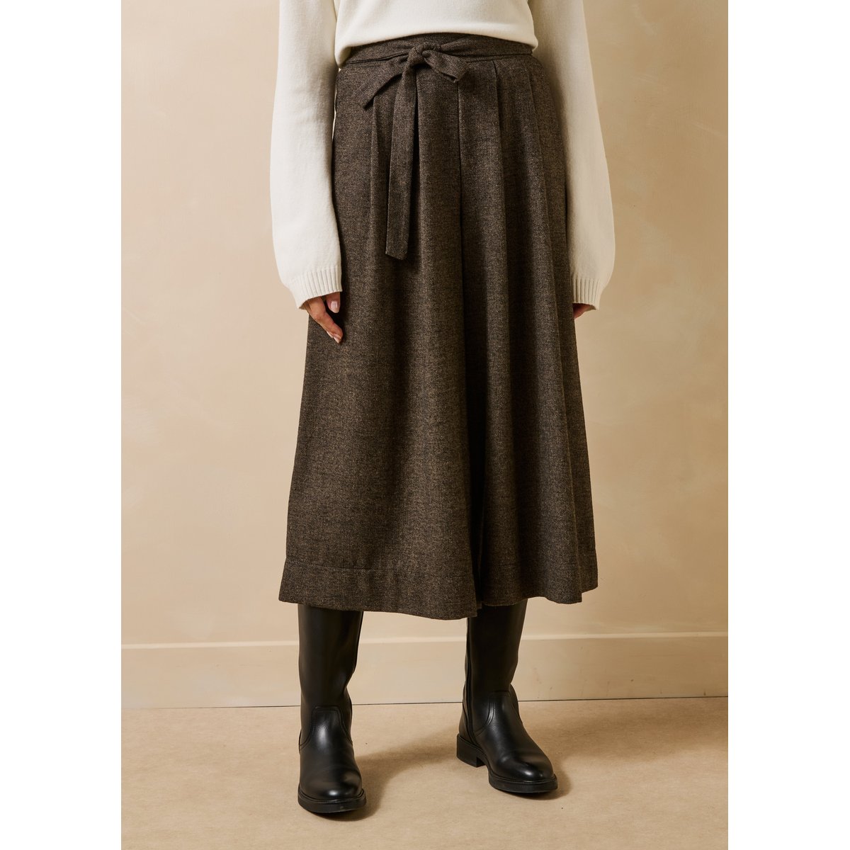 Pantalon jupe culotte 7/8ème ecorce, LA FEE MARABOUTEE