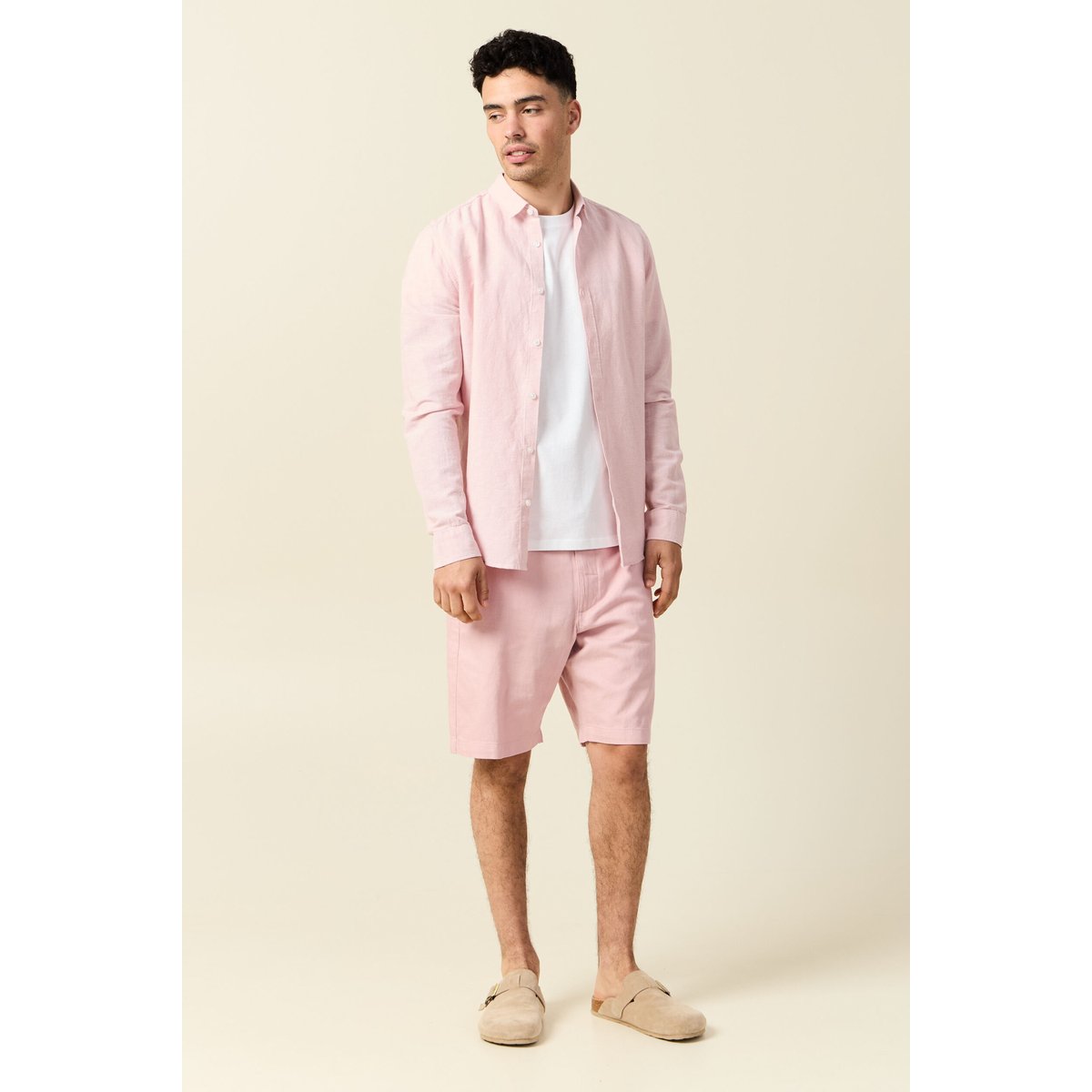 Bermuda chino rose pastel, BONOBO