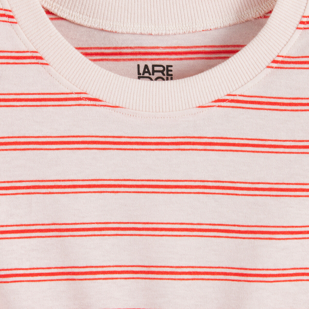 Robe sans manches rayée, en jersey rayé rose/rouge, LA REDOUTE COLLECTIONS