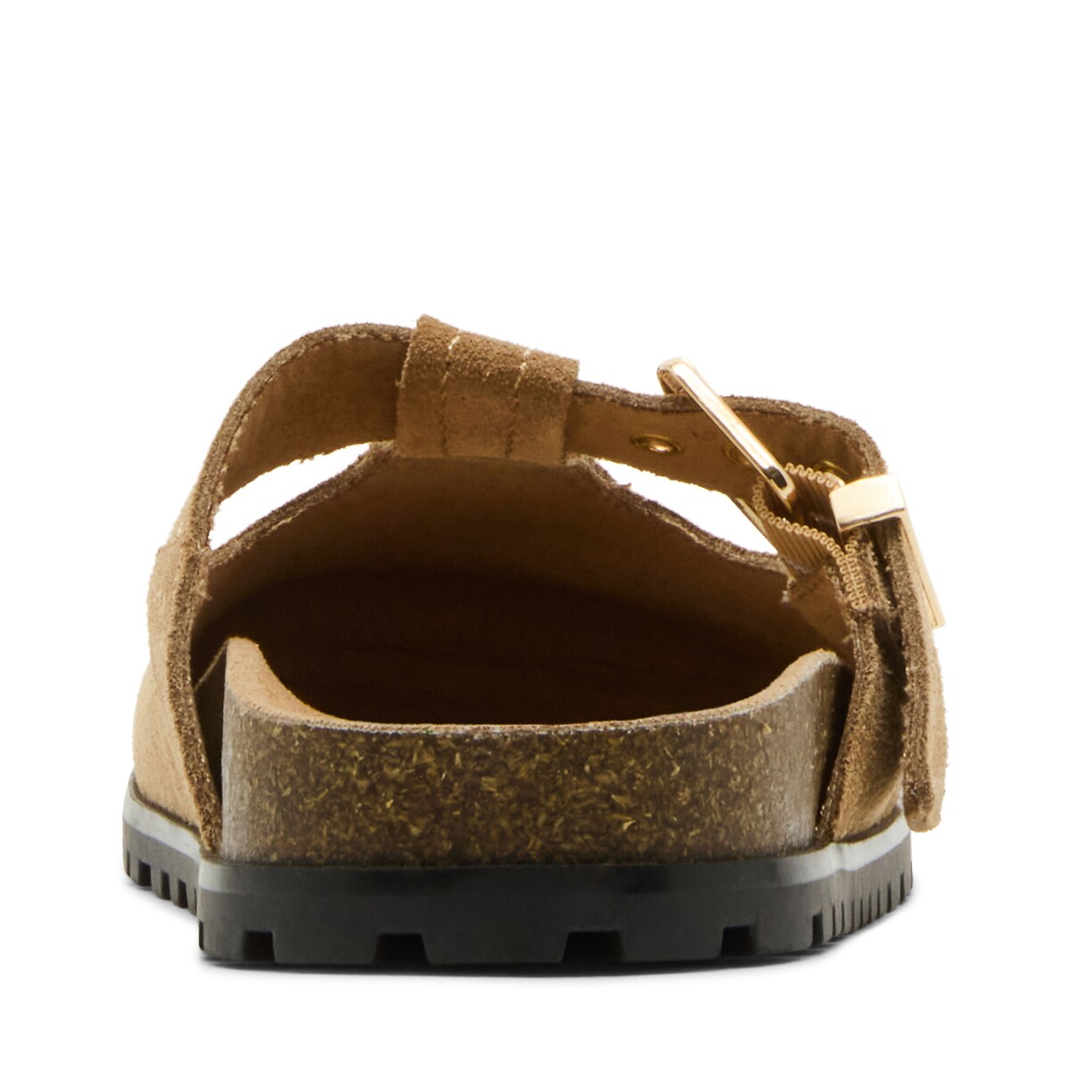 Mules fermées en cuir suède Atticus taupe, STEVE MADDEN
