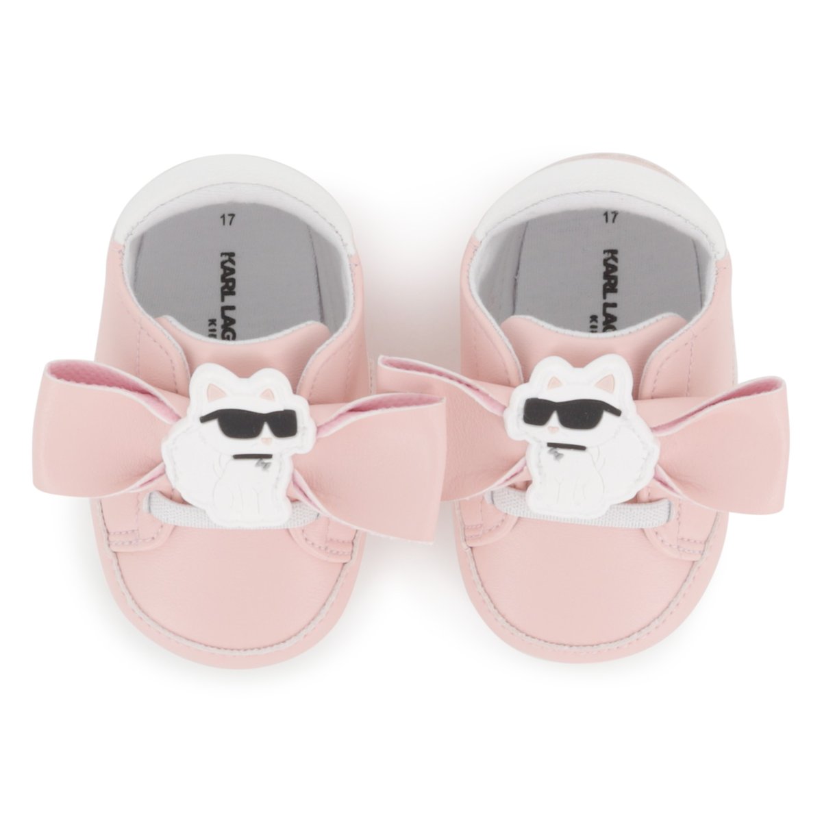 Baskets basse à lacets pale blush, KARL LAGERFELD KIDS