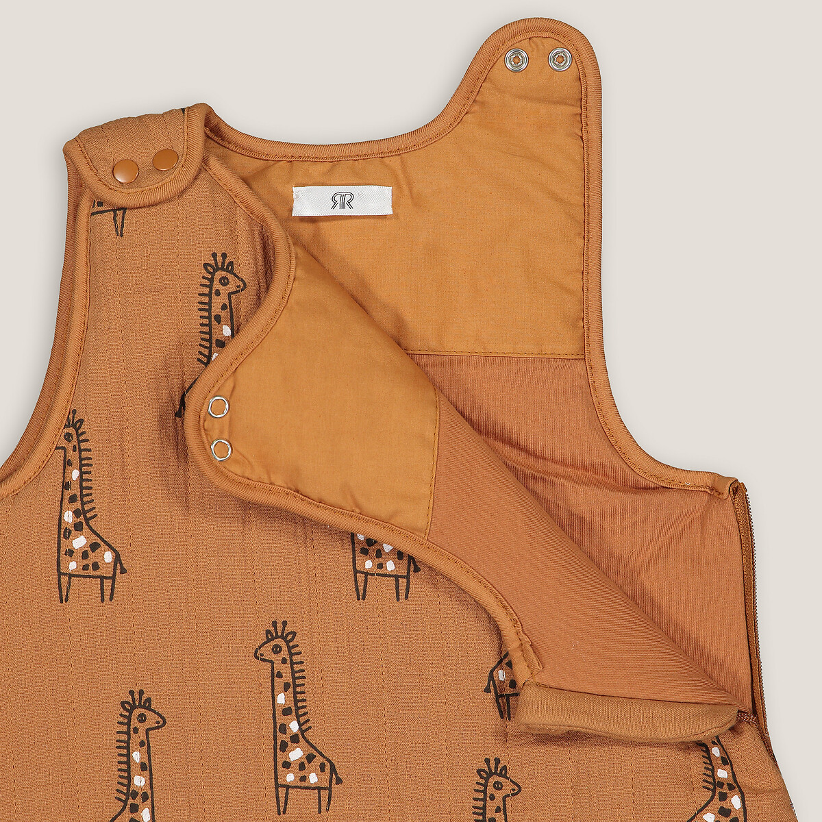 Gigoteuse gaze de coton imprimé girafes caramel, LA REDOUTE INTERIEURS