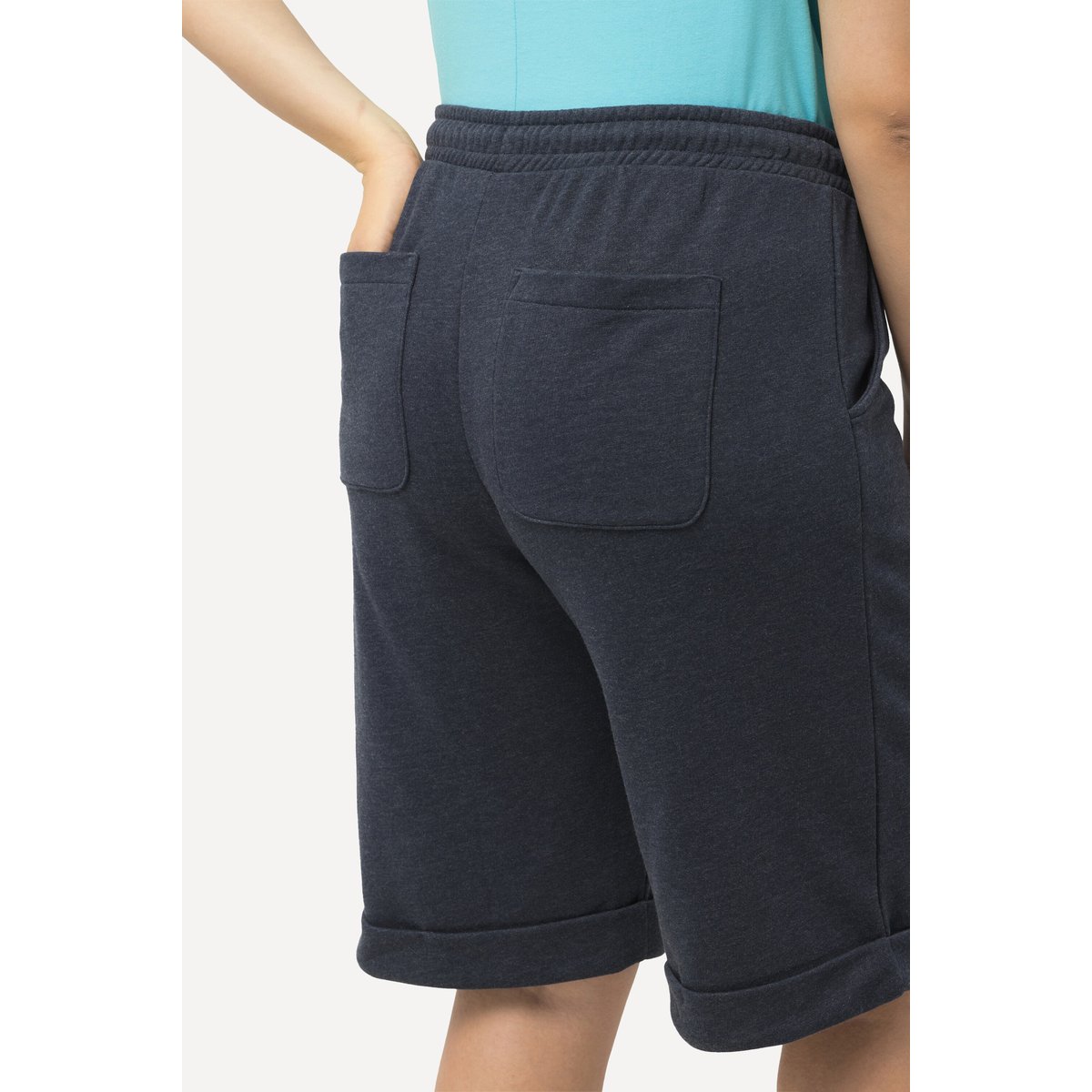 Short Mary en molleton. Taille élastique. marine, ULLA POPKEN