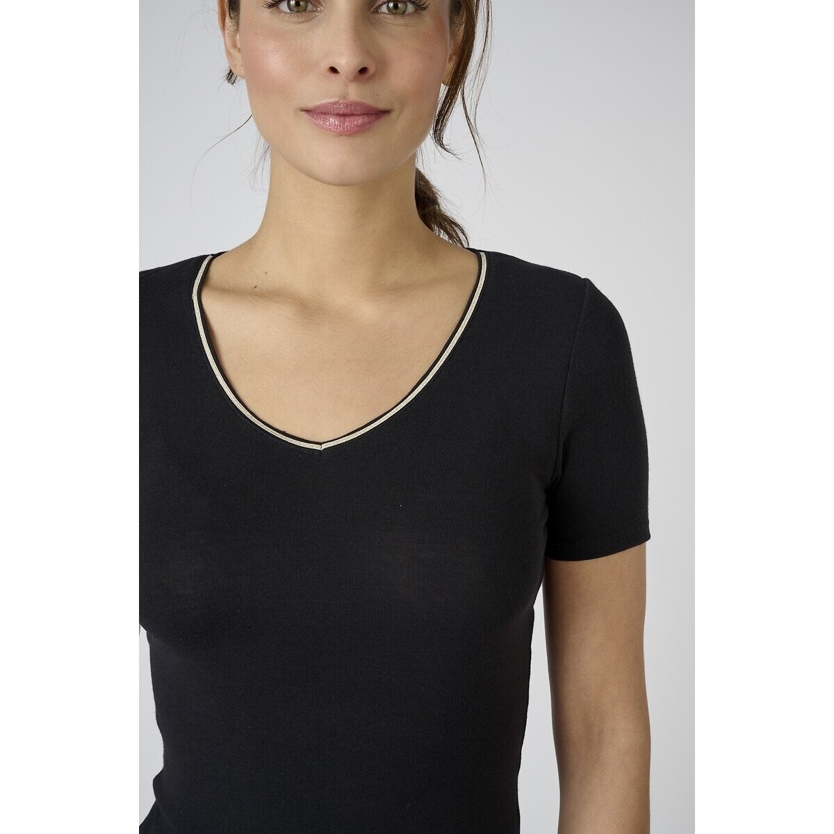 Kurzarm T-Shirt Thermolactyl Grad 3 schwarz, DAMART