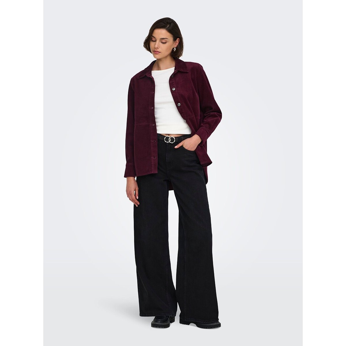 Camicia in velluto bordeaux , JDY